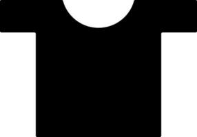 Shirt or t-shirt icon in black color. vector