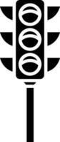 Traffic light glyph icon or symbol. vector