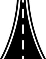 Illustration of straight road icon. vector