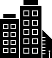 Black and White Apartment marketing concept icon in flat style. vector