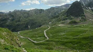 italian Saint Bernard Pass Road. Winding Pass Road. Scenic Mountain Road video