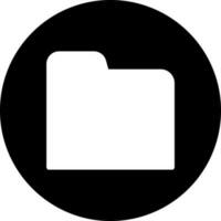 File folder icon in Black and White color. vector