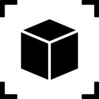 3D modelling glyph icon or symbol. vector