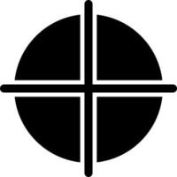 Pointer or target icon in Black and White color. vector