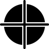 Pointer or target icon in Black and White color. vector