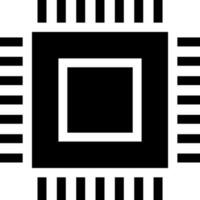 Microchip icon or symbol in Black and White color. vector