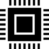 Microchip icon or symbol in Black and White color. vector