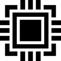 Glyph microchip icon or symbol. vector