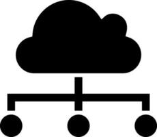 Vector illustration of cloud computing icon.