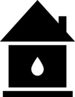 House icon in Black and White color. vector