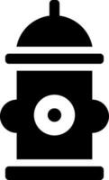 Fire hydrant icon in Black and White color. vector