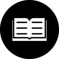 Open book glyph icon or symbol. vector