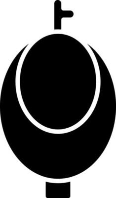Black and White urinal icon in flat style.