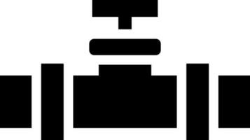 Main pipeline glyph icon or symbol. vector