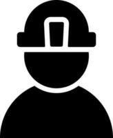 Worker icon in flat style. vector