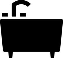 Illustration of bathtub icon. vector