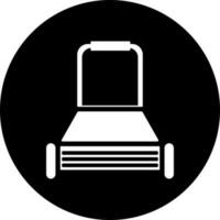 Black and White pushcart icon in flat style. vector