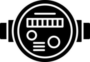 Black and White illustration of meter icon. vector