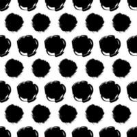 Seamless pattern with black sketch hand drawn pencil scribble circles shape on white background. Abstract grunge texture. Vector illustration