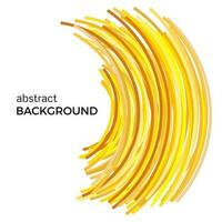 Abstract background with yellow colorful curved lines in a chaotic order. Colored lines with place for your text on a white background. vector