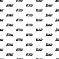 Seamless pattern with black pencil brushstrokes in abstract shapes on white background. Vector illustration