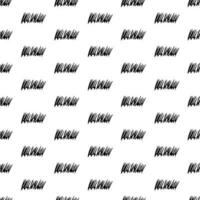 Seamless pattern with black pencil brushstrokes in abstract shapes on white background. Vector illustration