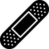 Black and White illustration of patch bandage icon. vector