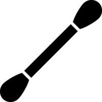 Cotton bud icon in black color. vector