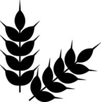 Wheat icon in black color. vector