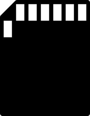Memory card in flat style.