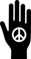 Illustration of peace hand icon. vector