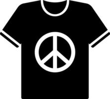 Vector illustration of peace symbol on t-shirt.