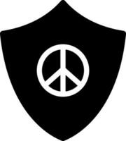 Peace security icon in Black and White color. vector