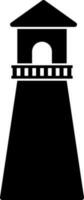 Lighthouse icon in flat style. Glyph sign or symbol. vector