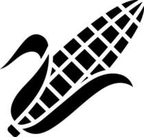 plano estilo maíz icono o símbolo. vector