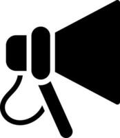 Illustration of megaphone glyph icon. vector