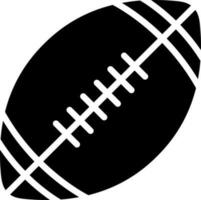 Rugby ball icon in Black and White color. vector