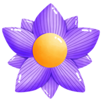 violett blomma vattenfärg element png