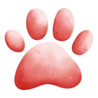 Cat footprint watercolor element png