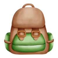 mochila acuarela elemento png