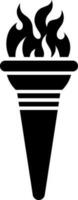 Vector illustration of flaming torch icon.