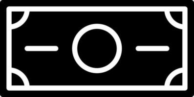 Black and White money icon in flat style. vector