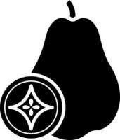 Flat style pear icon or symbol. vector