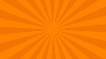 Orange comic book page background in pop art style with empty space. Template with rays, dots and halftone effect texture. Vector illustration