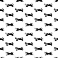 Seamless pattern with hand drawn cross symbols. Black sketch cross symbol on white background. Vector illustration
