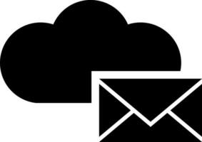 Cloud computing message icon. vector