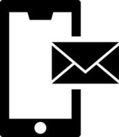 Mobile message icon or symbol. vector