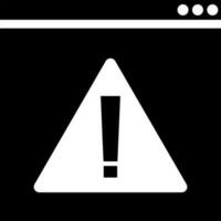 Error or warning message on browser window icon. vector