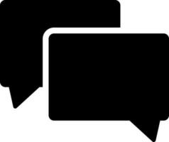 Comment or speech bubble icon in black color. vector