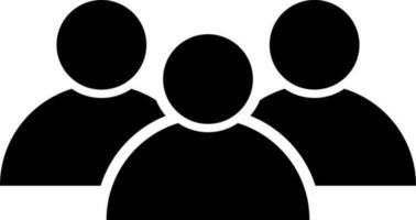 Vector illustration of user group or teamwork icon.